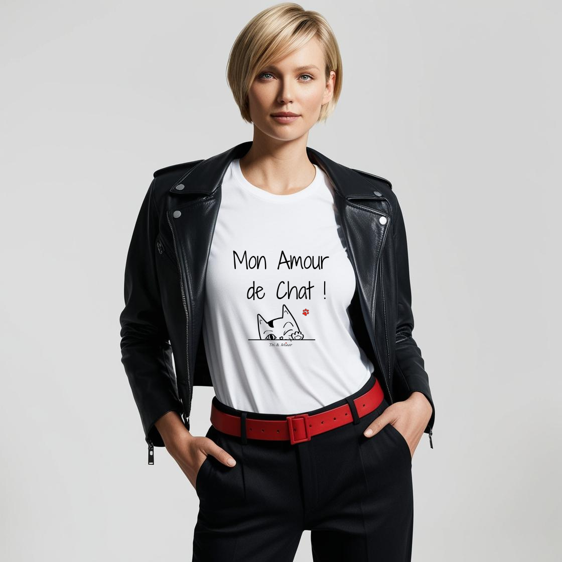 Tee-shirt Femme "Mon Amour de chat" Toi & Miaw