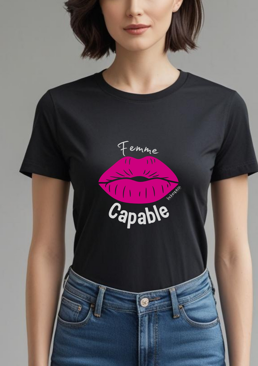 Tee-shirt " Femme capable" Toi & Miaw