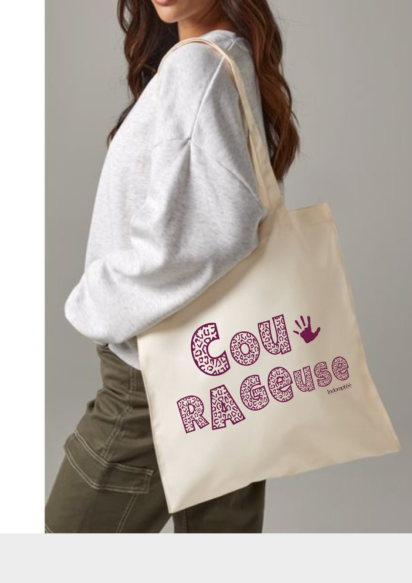 Tote bag "Femme libre" Rose Indomptée